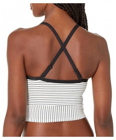 Women's Standard Michelle Crop Bikini Top Swimsuit Emotion Textured Stripe $19.99 Swimsuits