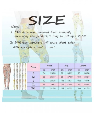 High Waisted Leggings for Women Easter Day Tummy Control Yoga Pants Easter Eggs Print Stretchy Yoga Leggings for Women Zx16-k...