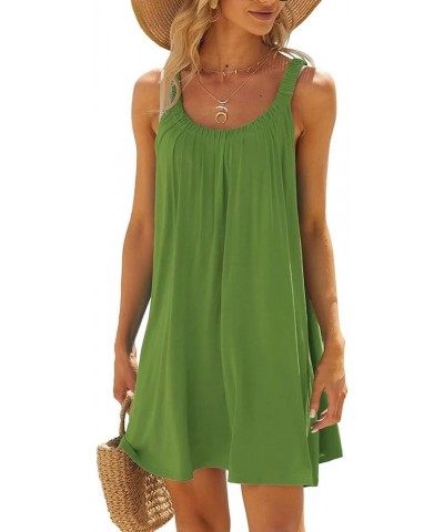 Beach Dresses for Women, Women's Beach Dress Bikini Beachwear Coverups Casual Vacation Short Summer Halter Dresses Army Green...