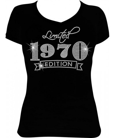 Limited Edition Year Born in Bling Rhinestone Shirt BD73 1970 $17.09 T-Shirts