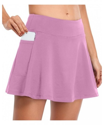 Tennis Skirts for Women Elastic Athletic Golf Skorts with Pockets Rose $14.57 Skorts