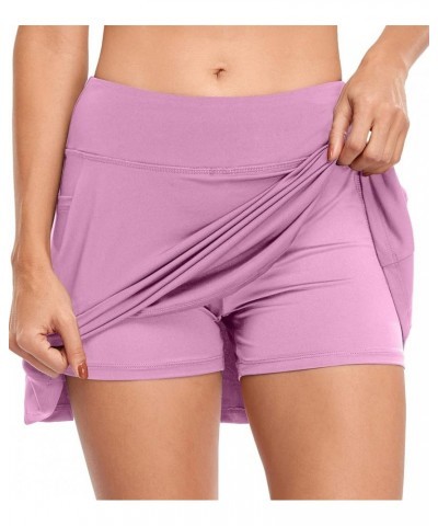 Tennis Skirts for Women Elastic Athletic Golf Skorts with Pockets Rose $14.57 Skorts