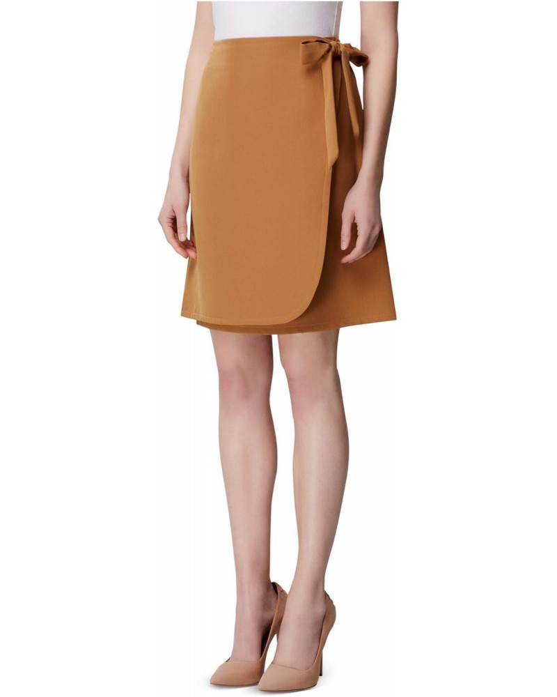 TAHARI Womens Brown Above The Knee Wrap Skirt Size 16 $21.14 Skirts