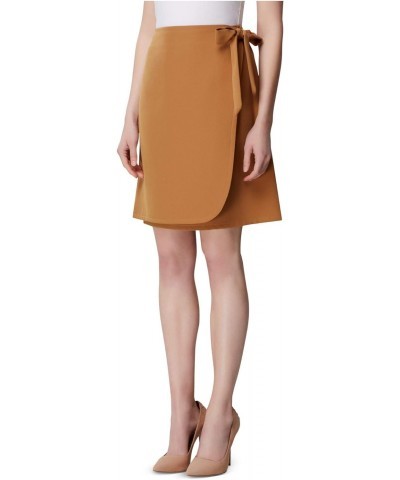 TAHARI Womens Brown Above The Knee Wrap Skirt Size 16 $21.14 Skirts