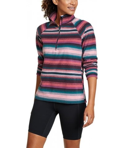 Women's Fast Fleece Raglan-Sleeve 1/4-Zip - Print Bayberry $32.44 Jackets