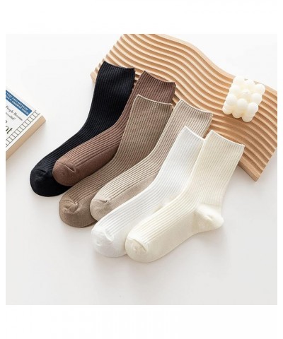 6 Pairs Japanese Aesthetic Cute Athletic Soft Socks for Women & Girls, Ankle Crew Stretch Neutral Socks Multicolor $8.42 Acti...