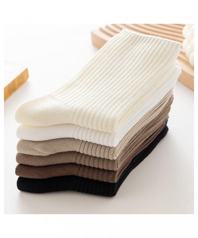 6 Pairs Japanese Aesthetic Cute Athletic Soft Socks for Women & Girls, Ankle Crew Stretch Neutral Socks Multicolor $8.42 Acti...