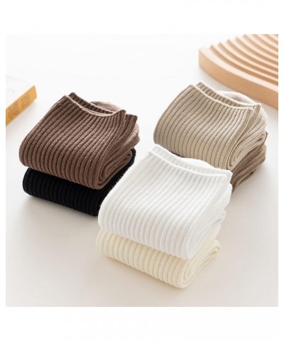 6 Pairs Japanese Aesthetic Cute Athletic Soft Socks for Women & Girls, Ankle Crew Stretch Neutral Socks Multicolor $8.42 Acti...