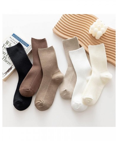 6 Pairs Japanese Aesthetic Cute Athletic Soft Socks for Women & Girls, Ankle Crew Stretch Neutral Socks Multicolor $8.42 Acti...