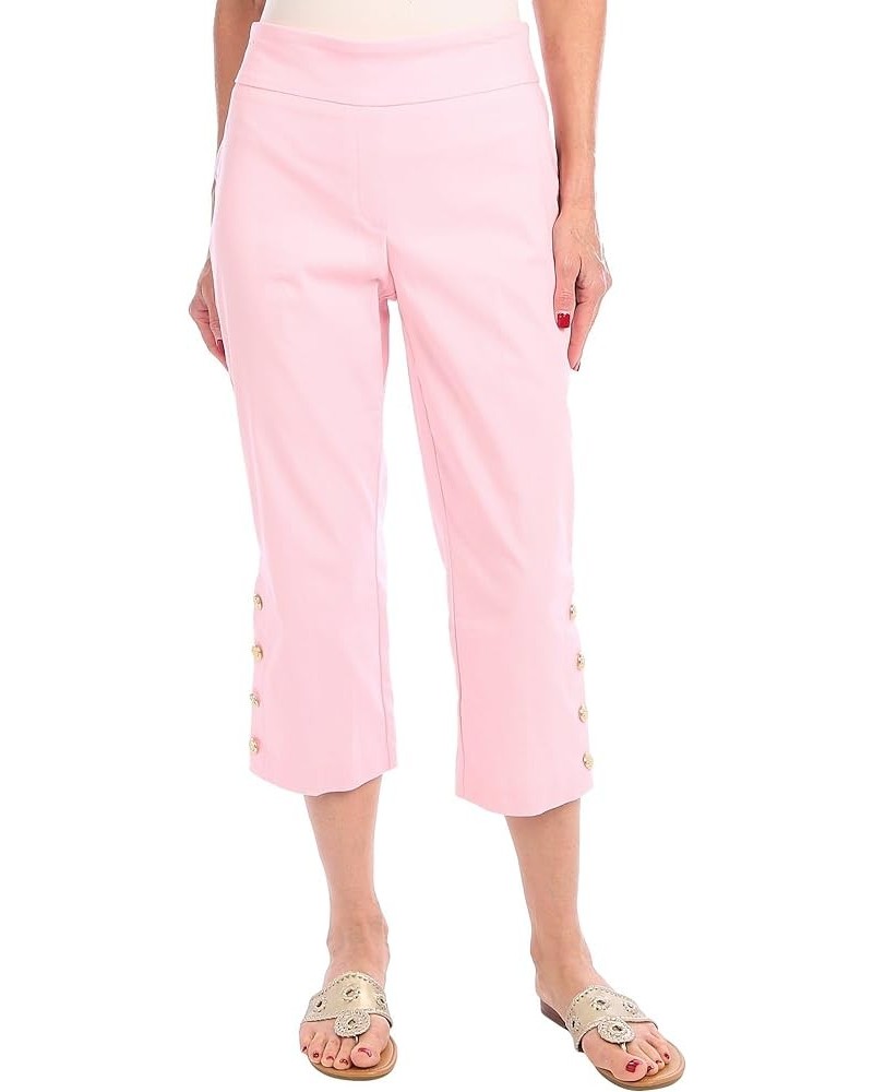 Petite 21 in. Solid Bootcut Capris 39 (US 8) Pink $14.58 Pants