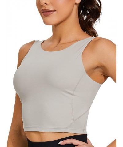 High Impact Sports Bra for Women,Longline Workout Wirefree Gym Yoga Bra, High Neck Crop Tank Tops with Padded Grey $15.29 Act...