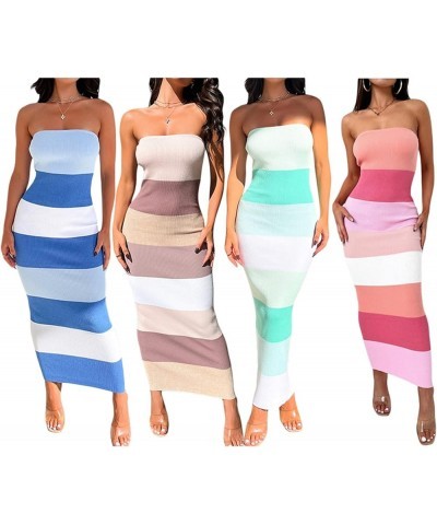 Women's Off Shoulder Sleeveless Cross Cutout Bodycon Elegant Knit Long Dress Backless Split Slim Fit Club Maxi Dress Pink-b $...