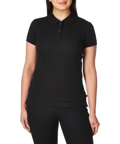 Uniforms Juniors' Stretch Pique Polo Shirt Black $11.60 Others