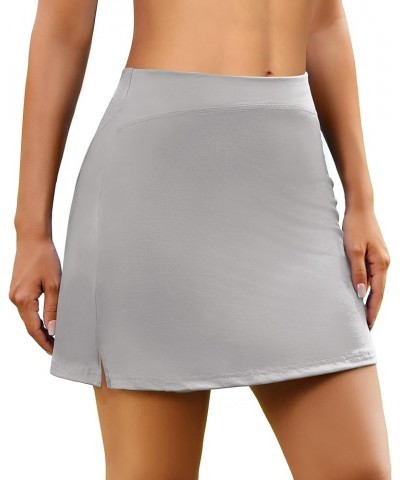 Women's Athletic Skort Golf Skirt with Pockets Shorts Active Tennis Running Workout Sports___ Light Grey $16.73 Skorts