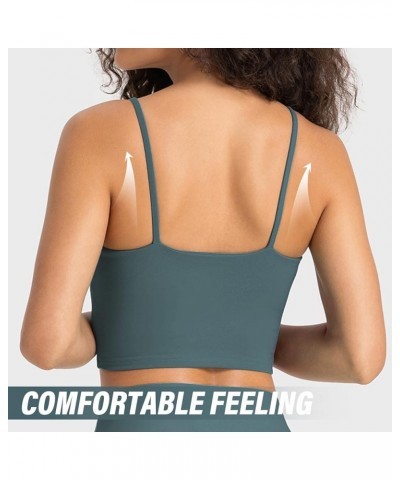 Workout Tops for Women with Built in Bra,Padded Fitness Bra for Yoga and Running Forest Green $11.43 Lingerie