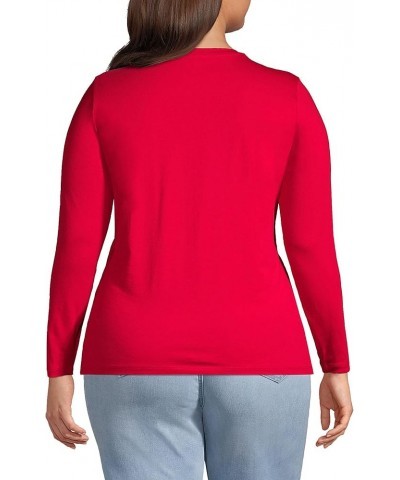 Women's Relaxed Supima Cotton T-Shirt Red $14.18 T-Shirts