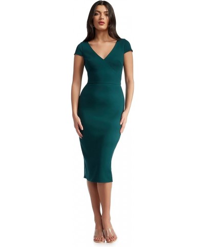 Women's Jaleah Bodycon Midi Dress Emerald $36.72 Dresses