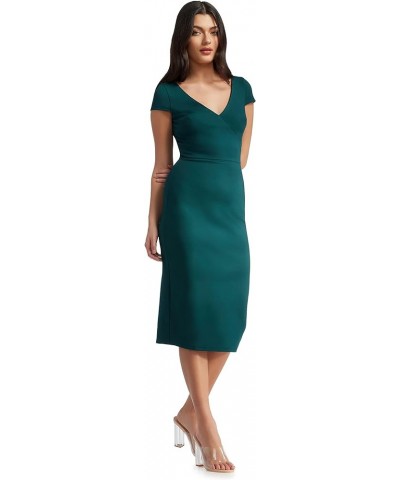 Women's Jaleah Bodycon Midi Dress Emerald $36.72 Dresses