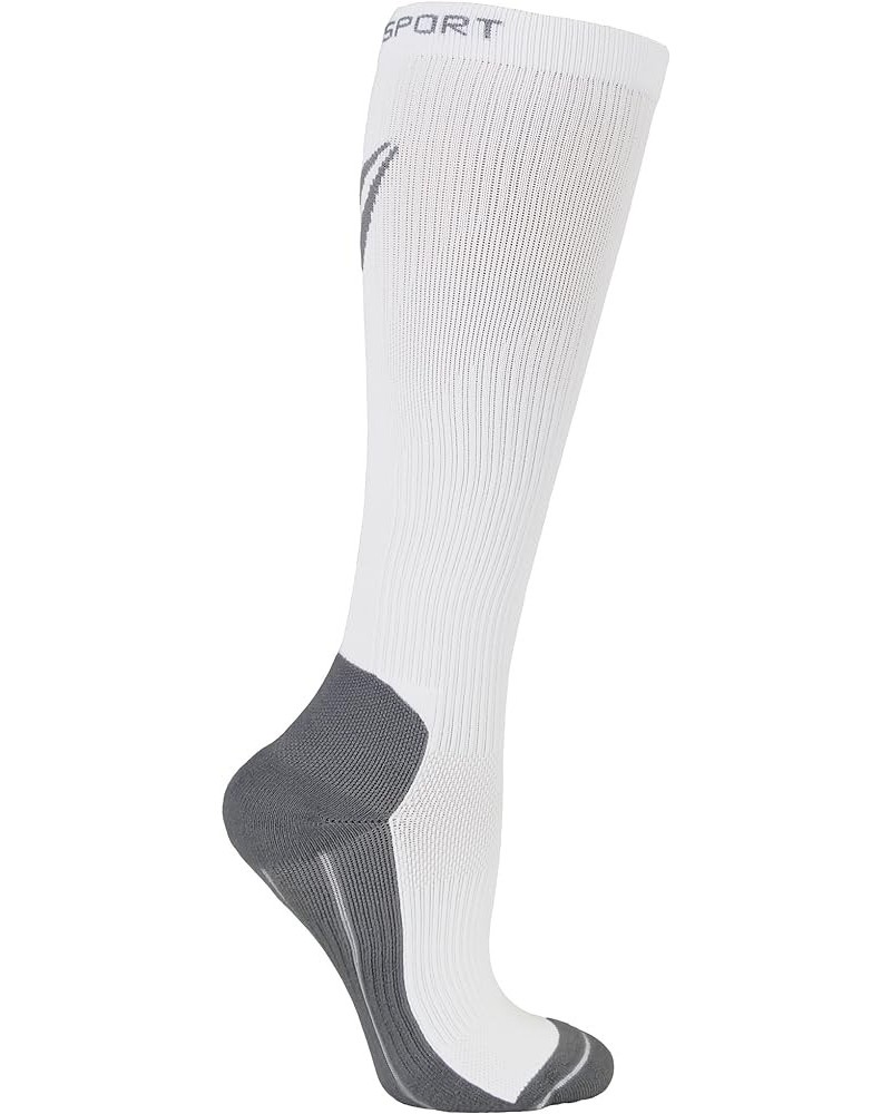 20-30mmHg Moderate Compression Athletic Performance Socks White $30.68 Activewear