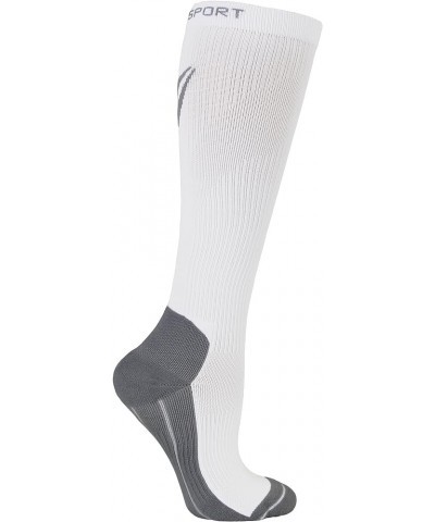 20-30mmHg Moderate Compression Athletic Performance Socks White $30.68 Activewear