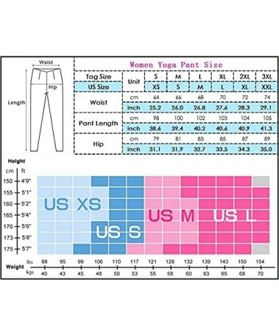 Women's High Waisted Yoga Pants with Pockets Tummy Control Yoga Pants Workout Running Legging Yg7071 $12.19 Activewear