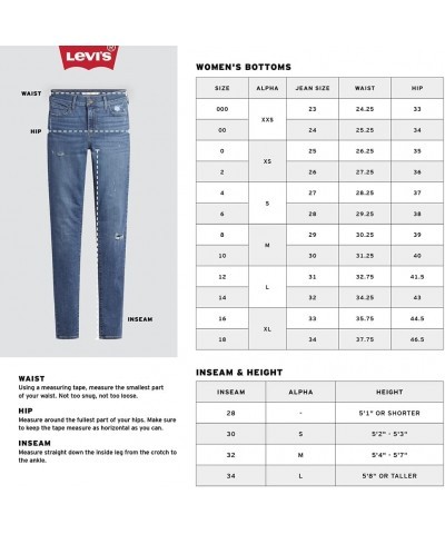 Women's 724 High Rise Straight Jeans (Also Available in Plus) Standard Chelsea Hour - Dark Indigo $13.51 Jeans