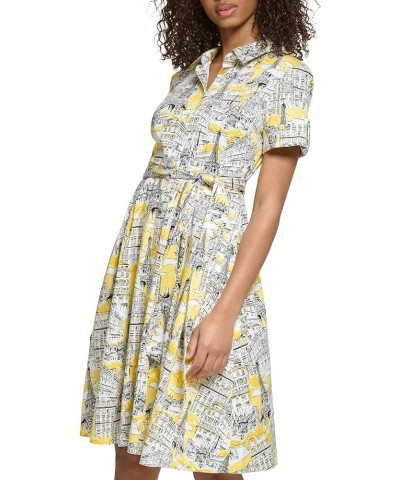 Women's Soft Colorful Dress Lemon Chrome Multi $49.93 Dresses