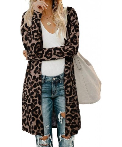 Women's Cardigan Sweaters for Women with Pocketes Long Sleeve Casual Lightweight Open Front Cardigan… 01 Khaki Leopard $20.99...