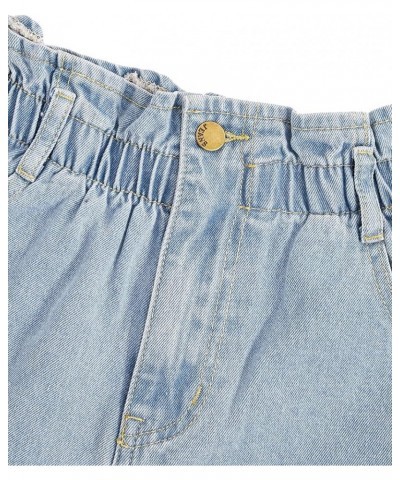 Women's Casual High Waisted Hemming Denim Jean Shorts with Pockets Light Blue Improved $17.22 Shorts