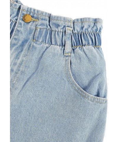 Women's Casual High Waisted Hemming Denim Jean Shorts with Pockets Light Blue Improved $17.22 Shorts