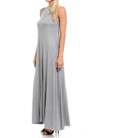 Women's Sleeveless Maxi Dress with Pockets Heather Grey $12.74 Dresses