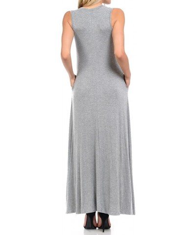 Women's Sleeveless Maxi Dress with Pockets Heather Grey $12.74 Dresses