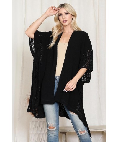 Bohemian Versatile Open Shawl Cardigan - Kimono Ruana, Convertible Poncho Blanket Vest, Sheer Beach Cover Up Open Kimono - Cr...