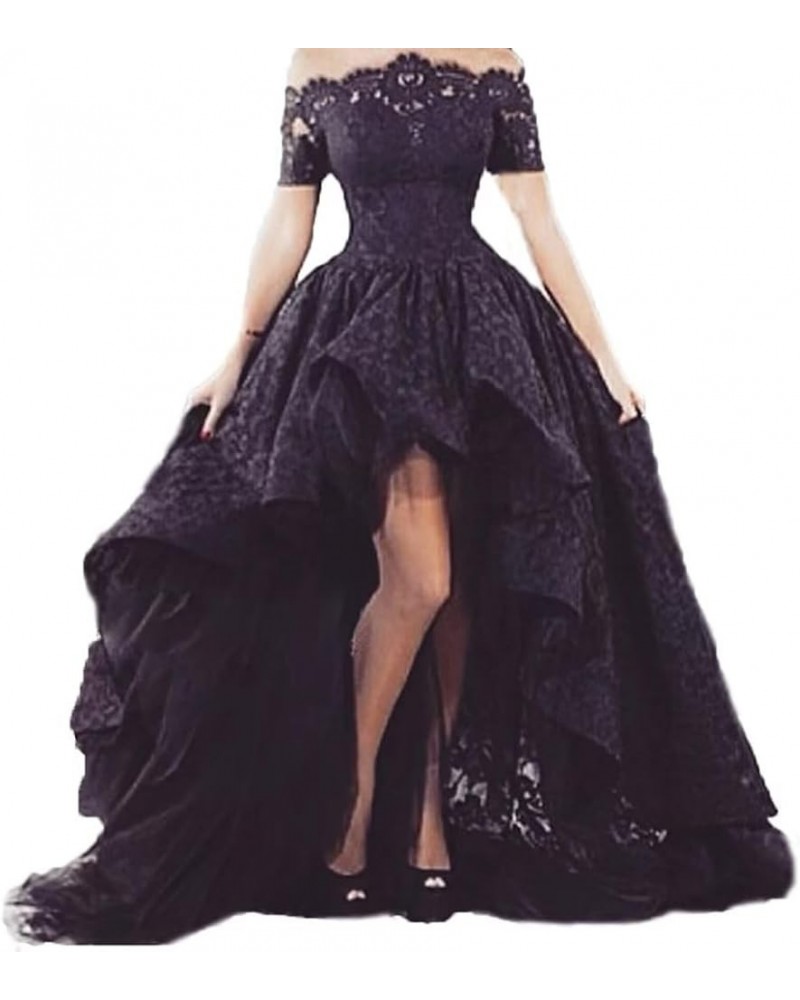 Black Long Evening Dress Lace Backless Formal Homecoming Gowns Black2 $33.60 Dresses