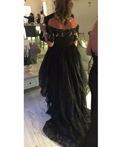 Black Long Evening Dress Lace Backless Formal Homecoming Gowns Black2 $33.60 Dresses