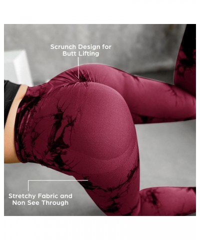 V Waist Scrunch Butt Lifting Leggings for Women Seamless Workout Gym Leggings High Waist Tummy Control Yoga Pants 3 Red $11.3...