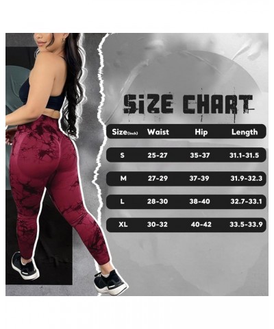 V Waist Scrunch Butt Lifting Leggings for Women Seamless Workout Gym Leggings High Waist Tummy Control Yoga Pants 3 Red $11.3...