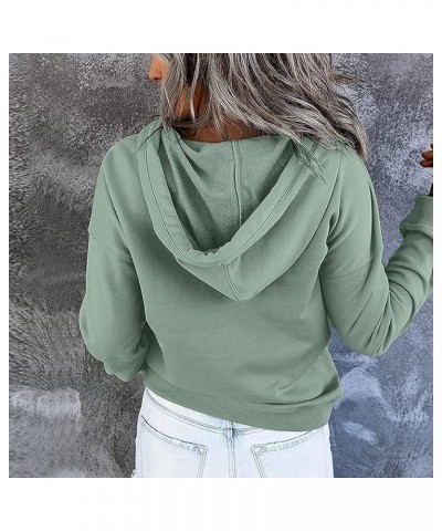 Holiday Sweatshirt For Women Fashion Hoodies Button Collar Pullover Drwastring Loose Long Sleeve Tops Holiday Outfits A02gree...