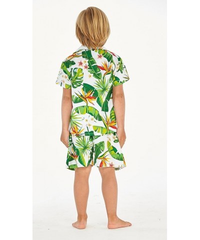 Matchable Family Hawaiian Luau Men Women Girl Boy Clothes in Bird of Paradise Big Boy Boy Short Sleeve $22.35 Jewelry