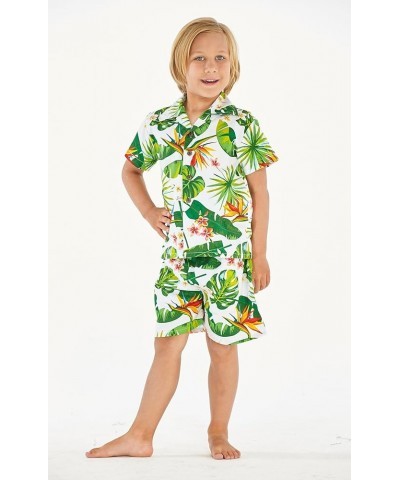 Matchable Family Hawaiian Luau Men Women Girl Boy Clothes in Bird of Paradise Big Boy Boy Short Sleeve $22.35 Jewelry