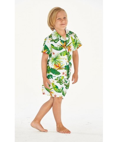 Matchable Family Hawaiian Luau Men Women Girl Boy Clothes in Bird of Paradise Big Boy Boy Short Sleeve $22.35 Jewelry