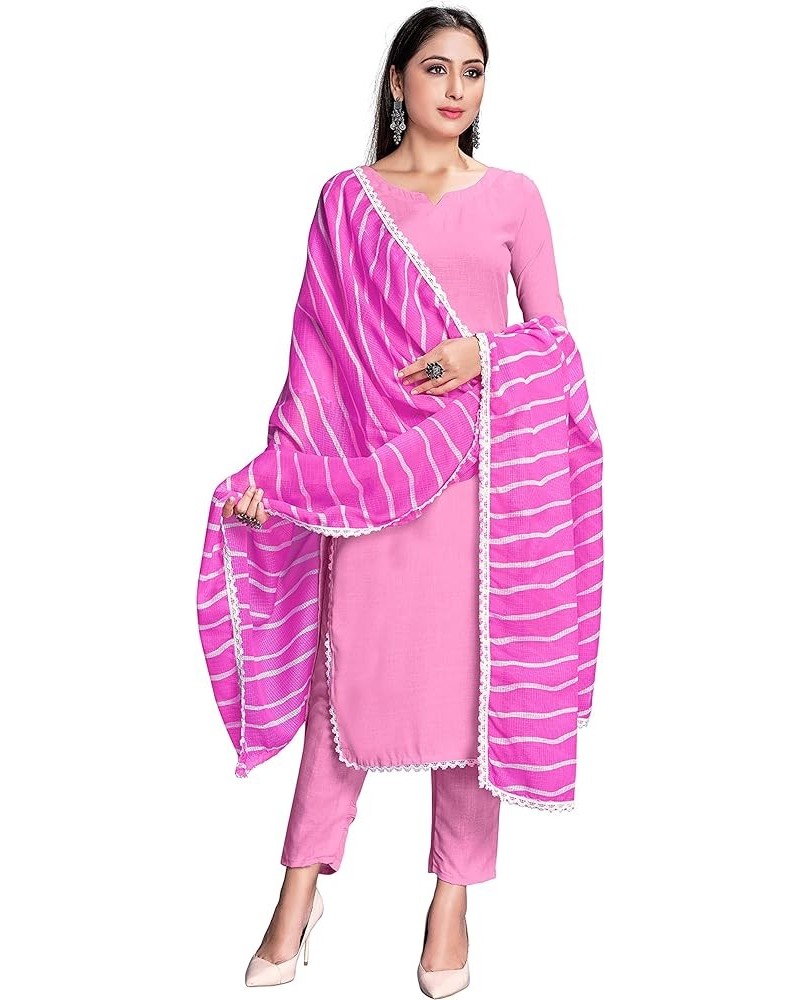 Indian Kurti for Womens With Pant Dupatta | Rayon Dress Kurtis Kurta For Women Dress Pink $21.62 Tops