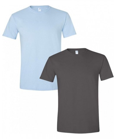 Adult Ultra Cotton T-Shirt with Pocket, Style G2300, 2-Pack Lightblue-charcoal $12.96 T-Shirts