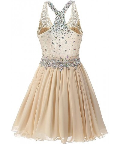 Women's V Neck Beaded Chiffon Homecoming Dress Short Prom Gown 2023 Cocktail Party Dress Grey $34.50 Dresses