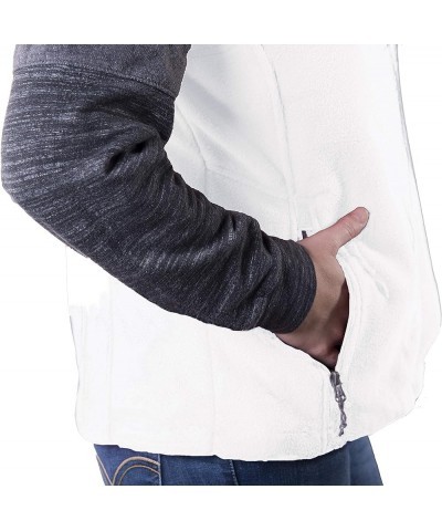 Woman's fleece Vest | Polar Fleece Vest for Woman with Zippered Pockets White $19.80 Vests