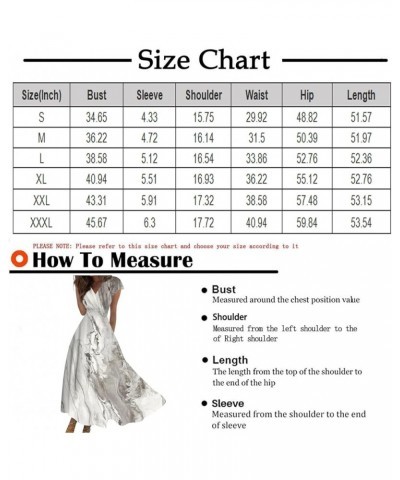 Maxi Dresses for Women 2024 Casual Sexy Short Sleeve Summer Dresses V Neck Plus Size Formal Trendy Floral Long Dress 03-blue ...