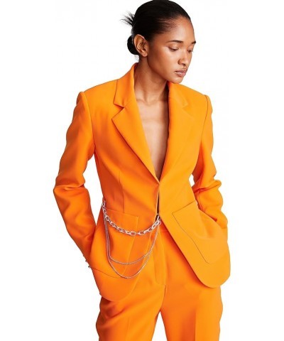 Women's Avery Jacket in Stretch Crepe Papaya $173.21 Blazers