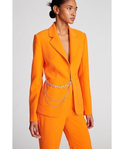 Women's Avery Jacket in Stretch Crepe Papaya $173.21 Blazers