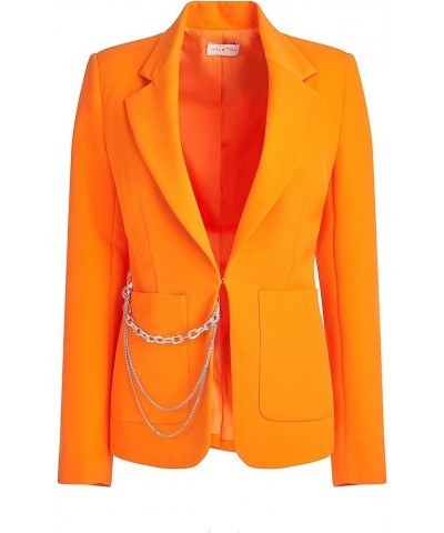 Women's Avery Jacket in Stretch Crepe Papaya $173.21 Blazers