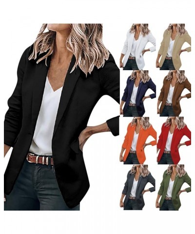 Blazer Jackets for Women Casual Lapel Lightweight Blazer Open Front Long Sleeve Jacket Suits Work Office Daily Jackets ♥ Army...